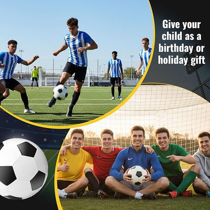 Jerify 4 Pcs Sport Balls Set Official Size Athletic Balls Include Soccer, Football, Basketball