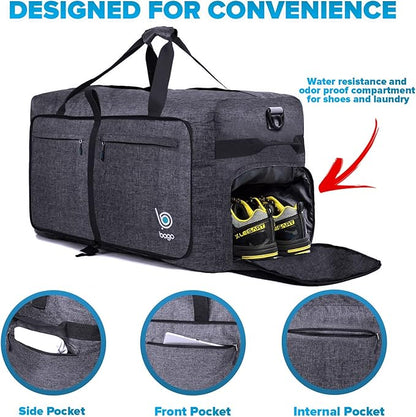 Bago Big XXL Foldable Duffel Bags for Traveling Women & Men - 140L Packable Duffle Bag for Travel