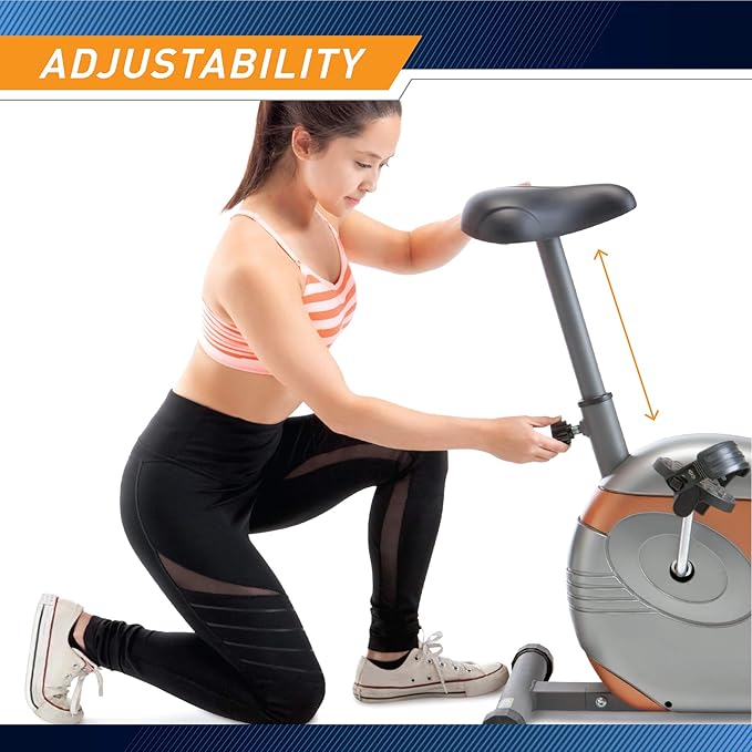 Marcy Home Fitness Personal Exercise Bike with Adjustable Magnetic Resistance for Cardio Workout