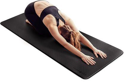 MICRODRY Deluxe Fitness Exercise Yoga Mat for Home & Gym, Extra Thick for High Impact Training