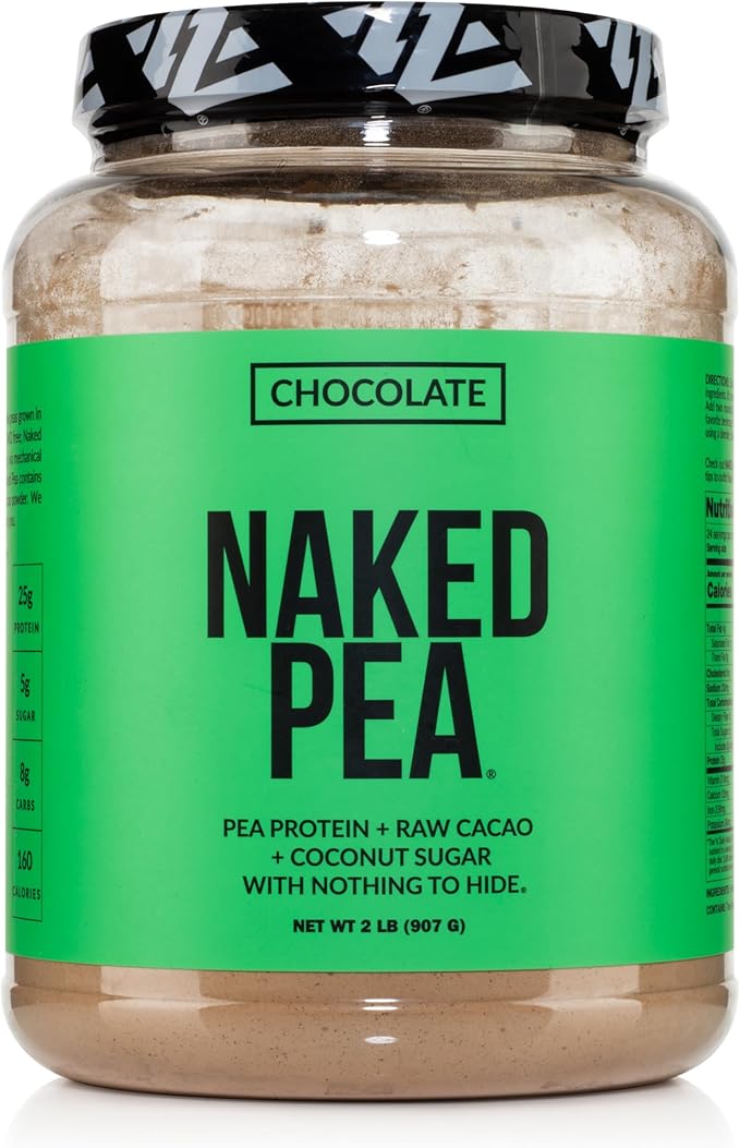 NAKED Chocolate Pea Protein Isolate from North American Farms, Only 3 Ingredients, Chocolate Vegan