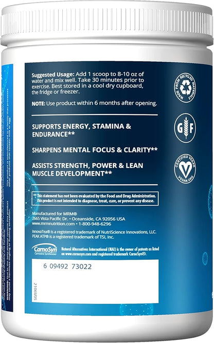 MRM Nutrition Driven Pre-Workout Powder | Mixed Berry Flavored | 125mg Caffeine | Pure Ingredients|