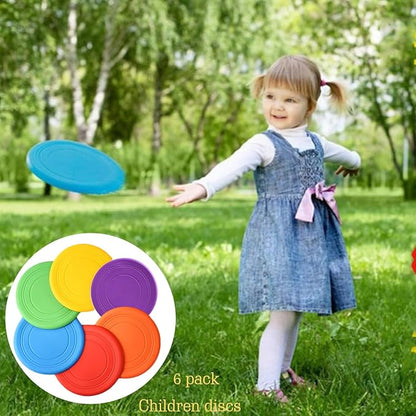 Kids Flying Disc Toy Outdoor Playing Lawn Game Disk Flyer for Kindergarten Teaching Soft Silicone