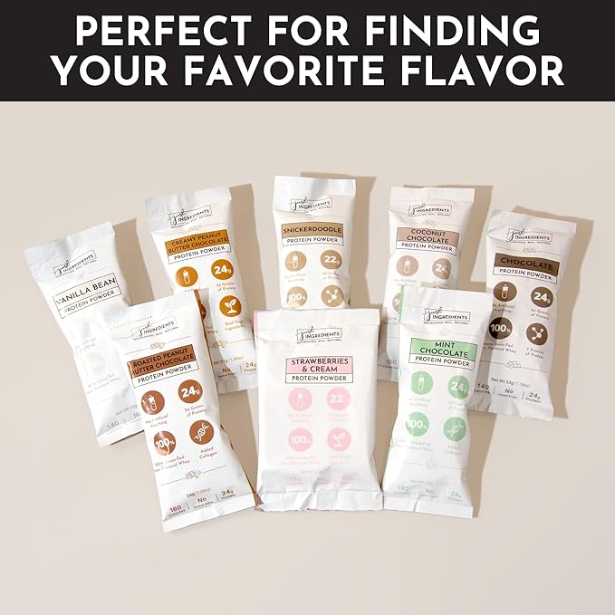 Protein Powder Made with 100% Grass Fed, Non Denatured Whey | Four Different Protein Sources from