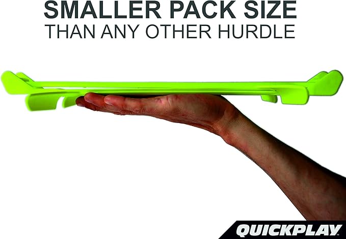 QUICKPLAY PRO Quick-Click Adjustable Speed Hurdles, Set of 6 | 3 Heights in One (6", 9", 12") |