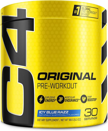 Cellucor C4 Original Pre Workout Powder ICY Blue Razz | Vitamin C for Immune Support | Sugar Free