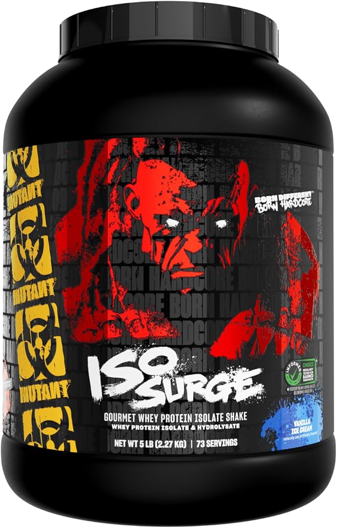 Mutant ISO Surge Whey Protein Isolate Powder Acts Fast to Help Recover, Build Muscle, Bulk and