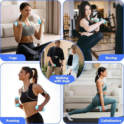 Ergonomic Dumbbells Weights Set-Hand Weights for Women at Home, Ear Dumbbells Weights for Pilates