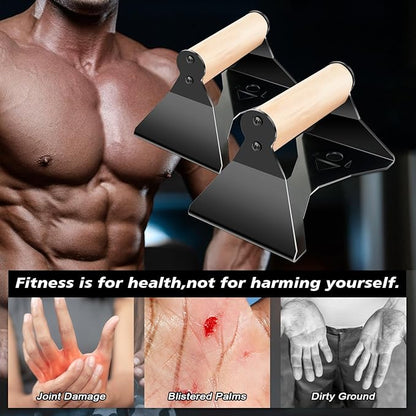 Parallettes Bars - Wooden Calisthenics Equipment for Handstand Training, Push Up Bars &