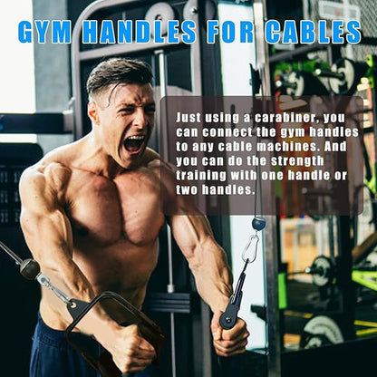 Ergonomic Tricep Rope Pulldown Attachments, Upgraded 27 32 40 & 47 Inch Extra Long Triceps Rope
