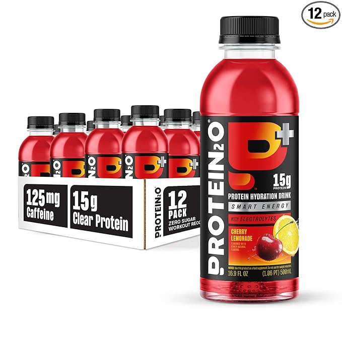 Protein2o 15g Whey Protein Isolate Hydration Drink Plus Energy & Focus, 350mg of Electrolytes