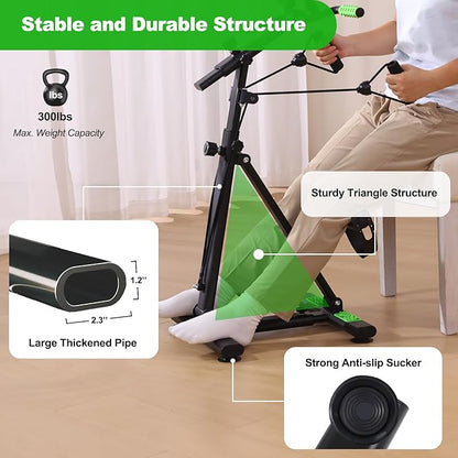 Pedal Exerciser Bike for Seniors, Hand Arm Leg and Knee Physical Therapy Peddler Exercise