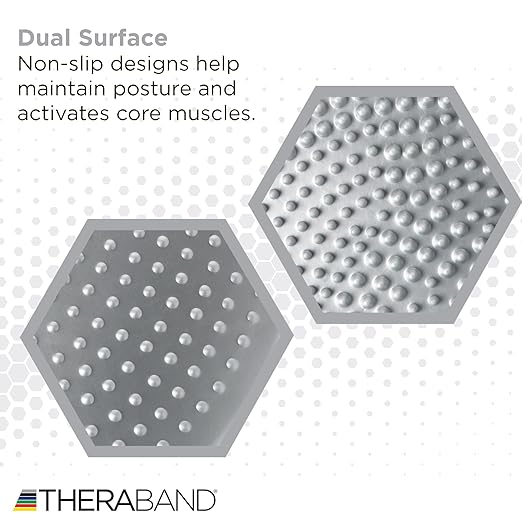 THERABAND Stability Disc, 13-Inch Silver, Latex-Free, Pre-Inflated Balance Cushion for Core
