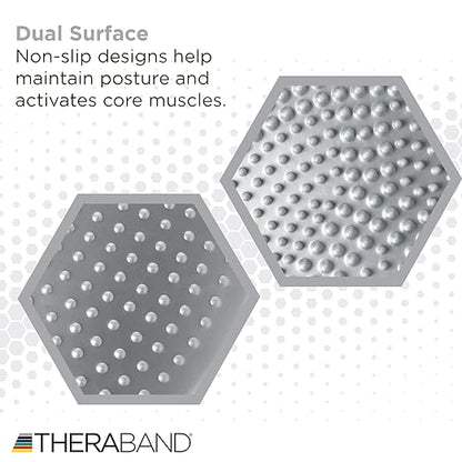 THERABAND Stability Disc, 13-Inch Silver, Latex-Free, Pre-Inflated Balance Cushion for Core