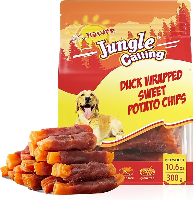Jungle Calling Sweet Potato & Duck Dog Treats, Vegetarian, Nutritious and Delicious Snacks for Your