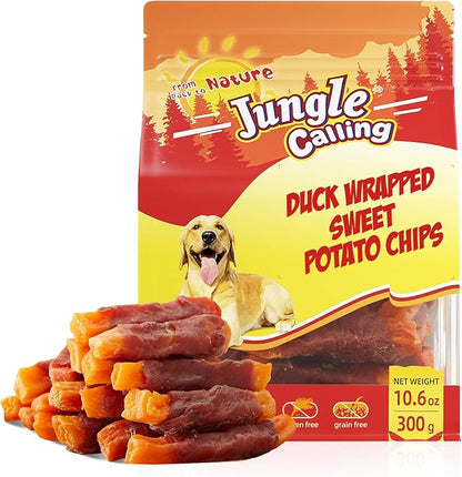 Jungle Calling Sweet Potato & Duck Dog Treats, Vegetarian, Nutritious and Delicious Snacks for Your