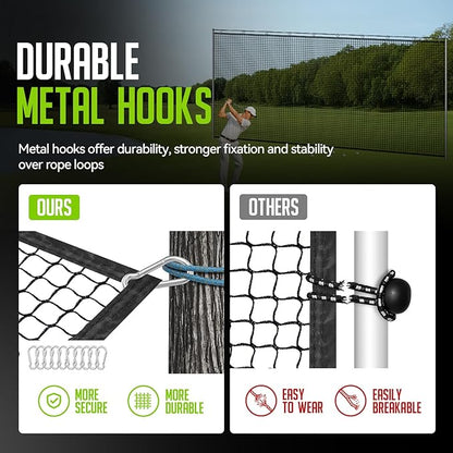 Golf Net, 10x20ft Golf Practice Net with Carry Bag, Double Finished Seam, Durable and Portable