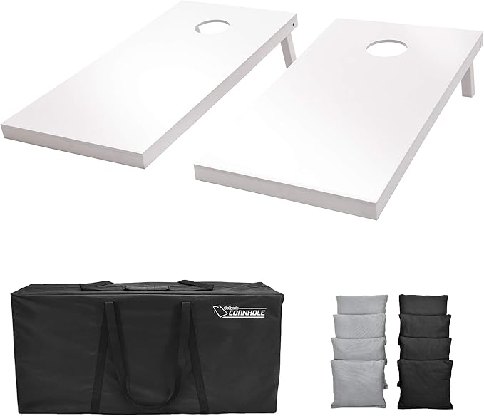 GoSports 4 ft x 2 ft Regulation Size Wooden Cornhole Boards Set - Includes Carrying Case and Over