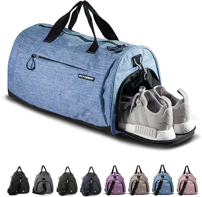 Fitgriff® Gym Bag for Men & Women with Shoe & Wet Compartment - Duffle Bag for Travel, Sports