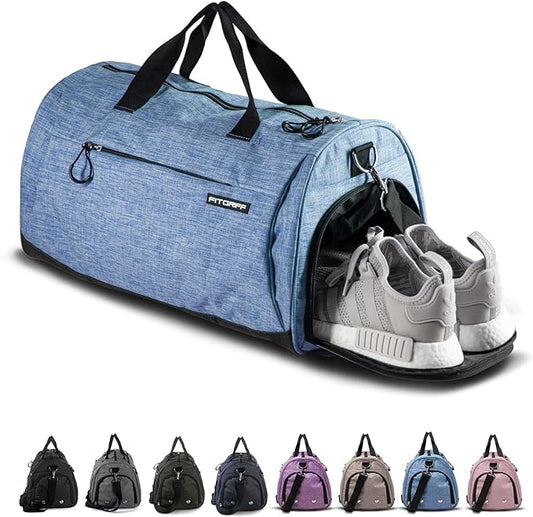 Fitgriff® Gym Bag for Men & Women with Shoe & Wet Compartment - Duffle Bag for Travel, Sports