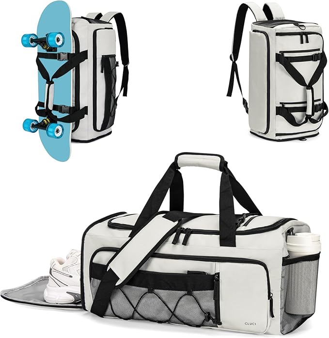 CLUCI Gym Bag for Men & Women, 35L Sports Duffle Bag for Travel,4 in 1 Weekender Bag,Overnight