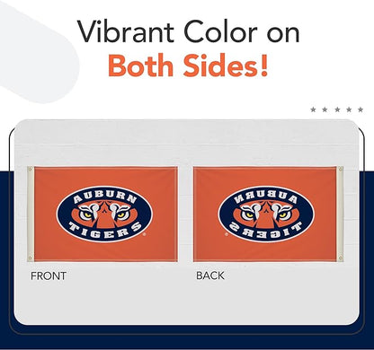 Auburn Tigers College Sports Printed Flag - NCAA Licensed - Nylon - School Banner (Orange) (2' x 3')