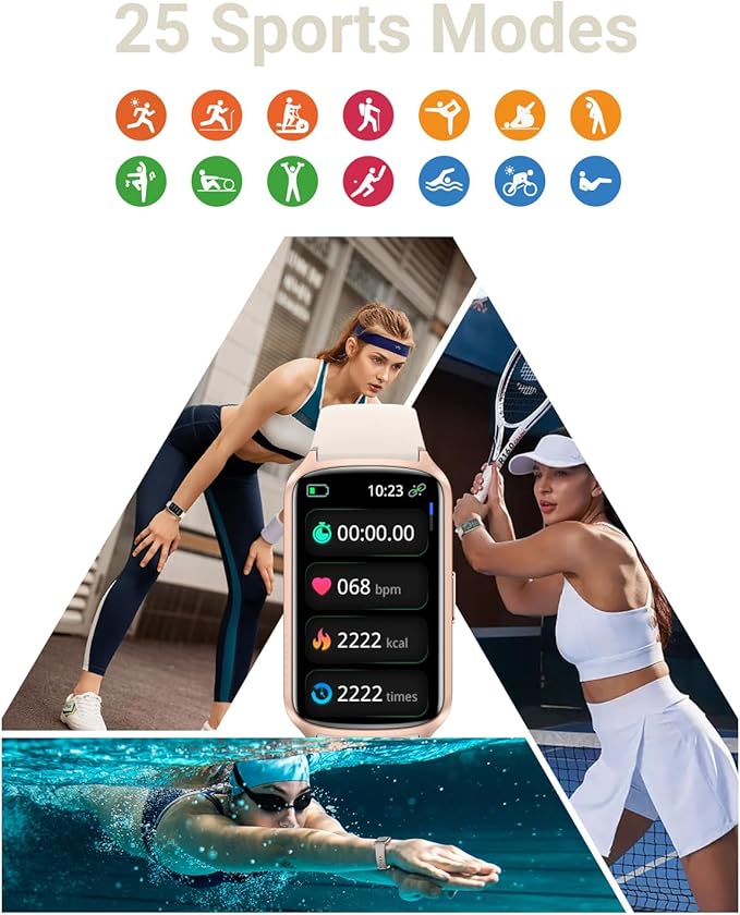 Health Fitness Tracker with 24/7 Heart Rate, Blood Oxygen, Blood Pressure, Sleep Tracker, 5ATM