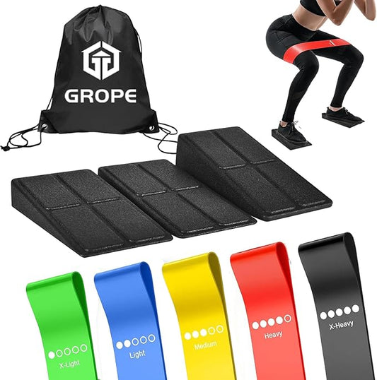 Slant Board Squat Wedge for Calf Stretchingï¼? Pcs 12" x 6.3" Foot Stretcher Balance Board for
