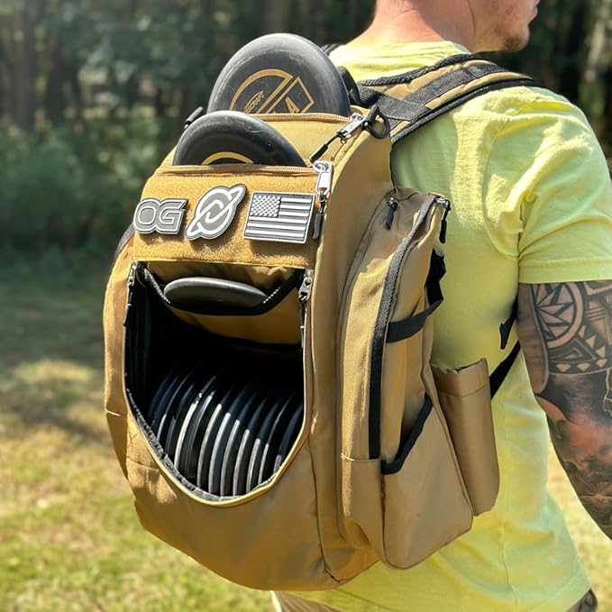 Discology Disc Golf OG V3 Disc Golf Bag | 26+ Disc Capacity | Premium Disc Golf Backpack Bag |