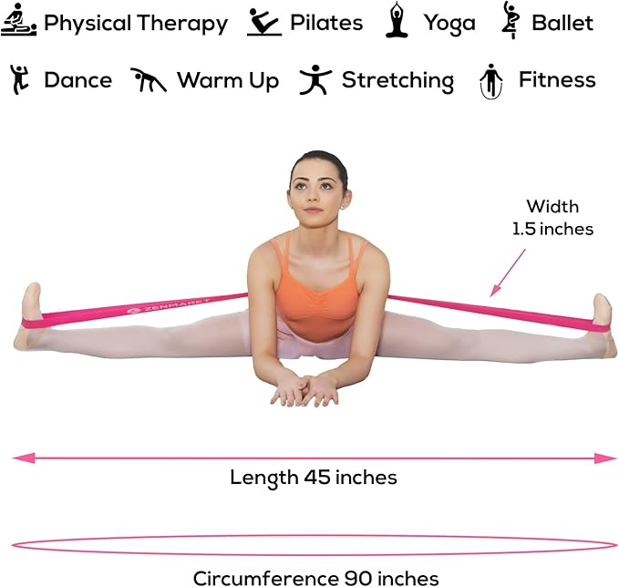 Zenmarkt Ballet Stretch Bands for Flexibility and Strength - Stretch Bands Ideal to Have as Dance