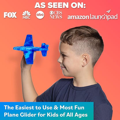 Airplane Toy Foam Airplanes for Kids - Best Stocking Stuffers for Boys & Girls - Easy Throwing Air