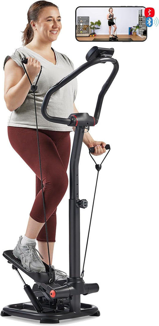 Sunny Health & Fitness 2-in-1 Premium Power Stepper with 400lbs Weight Capacity and Resistance