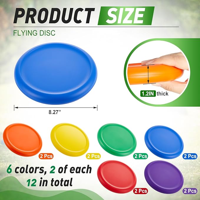 8 Inch Foam Flying Discs PE Equipment Coated Foam Soft Flying Discs Kid Toy for Physical Education