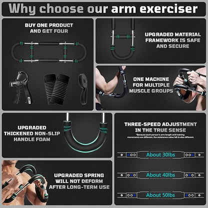 Twister Arm Trainer, 30-110lb Adjustable Chest Workout Equipment, Multi-Muscle Group Training