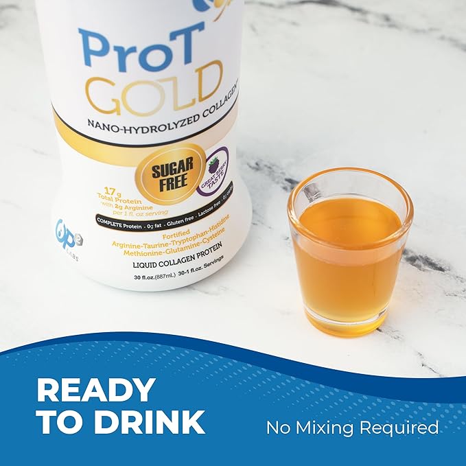 Berry Sugar Free Liquid Protein Shot - 16oz Anti Aging. Proven to Boost Immunity. Formula Trusted