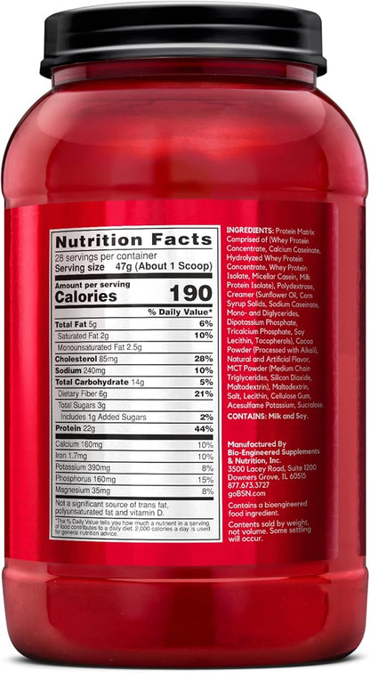 BSN SYNTHA-6 Whey Protein Powder with Micellar Casein, Milk Isolate, Chocolate Milkshake, 28