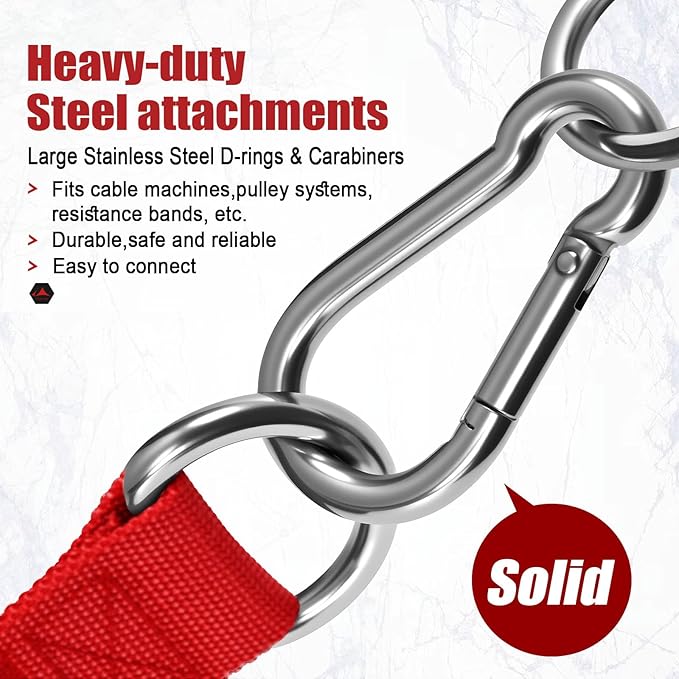 Heavy Duty Metal Workout Handles，Replacement Grip Attachments for Cable Machines, Resistance Bands