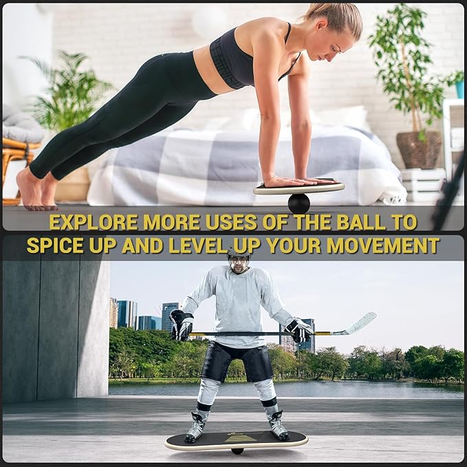 Sportneer Balance Board 7 Modes Wobble Board with Adjustable Stoppers Exercise Balancing Stability