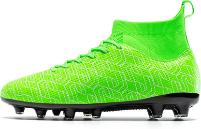 Kids Soccer Cleats Boys Youth Firm Groud Cleats for Girls High Top Trainning Football Shoes AG/FG