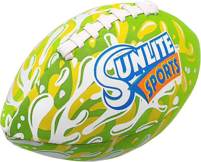 Sunlite Sports Waterproof Football for Lawn Backyard Pool Beach Lake Park Water Toy, Outdoor Play
