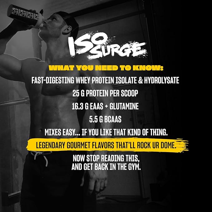 Mutant ISO Surge Whey Protein Isolate Powder Acts Fast to Help Recover, Build Muscle, Bulk and