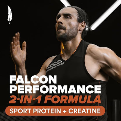 Falcon Performance Vegan Protein Powder, 31g Protein, 5g Creatine, 5g BCAA, Probiotics