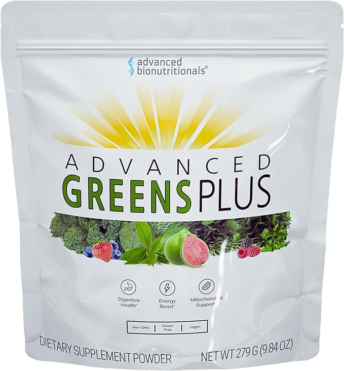 Advanced Greens Plus Powdered Superfood Formula 50 Fruits, Vegetables, Herbs, and Superfoods