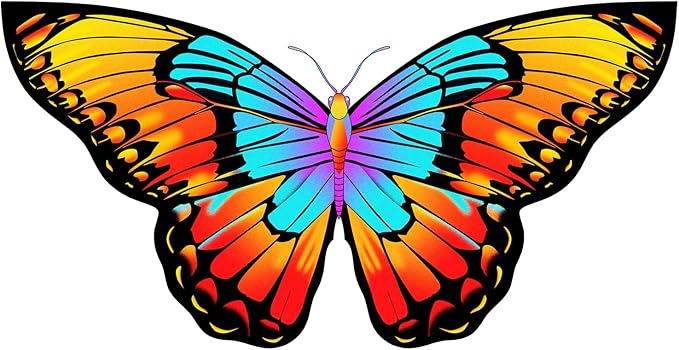 Xida Butterfly Kite for Kids & Adults, Easy to Fly, Ages 4-8, Large Kite with 300ft Handle, Perfect