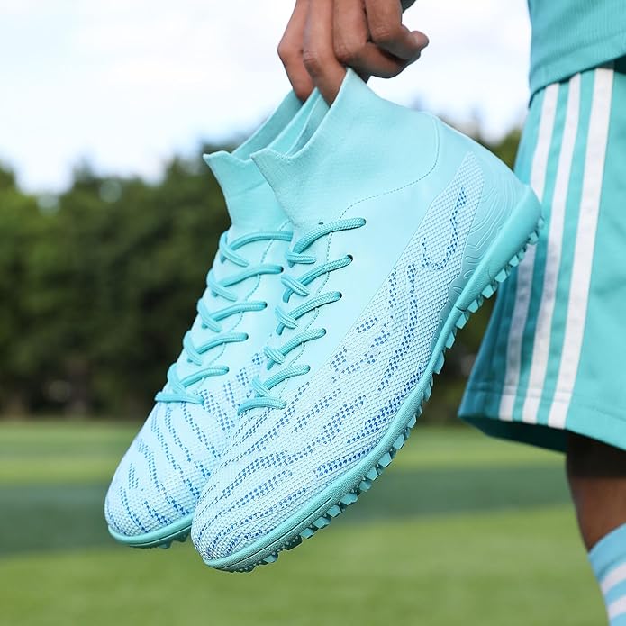 Soccer Cleats for Mens Womens Football Shoes Turf Soccer Shoes Indoor/Outdoor High-top Football