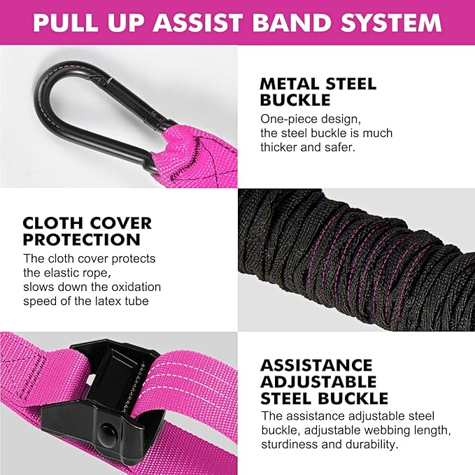HPYGN Pull Up Assistance Bands, Heavy Duty Resistance Band for Pull Up Bar, Adjustable Weight/Size