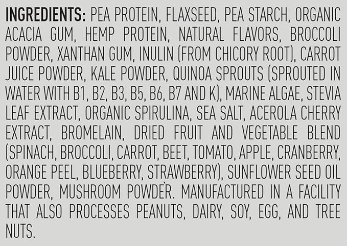 Vega Protein + Nutrition - 20g Plant-Based Pea Protein, Vanilla, 18 Servings, Vegan Keto Superfood
