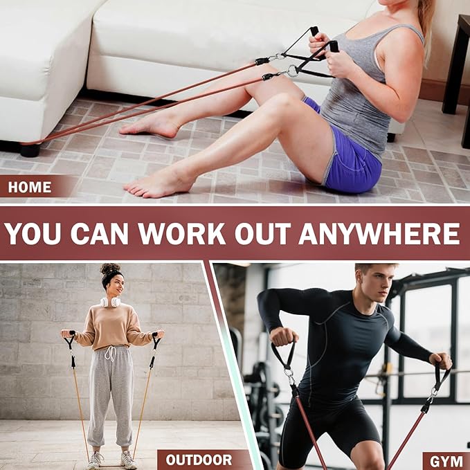 WHATAFIT Resistance Bands, Exercise Bands，Resistance Bands for Working Out, Work Out Bands with