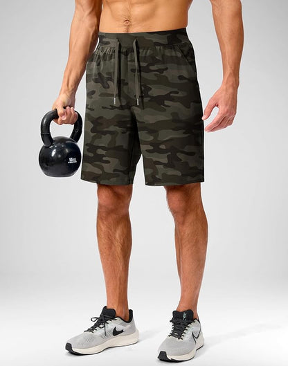 Men's Running Shorts with Zipper Pockets 9 Inch/ 7 Inch / 5 Inch Lightweight Quick Dry Gym Workout