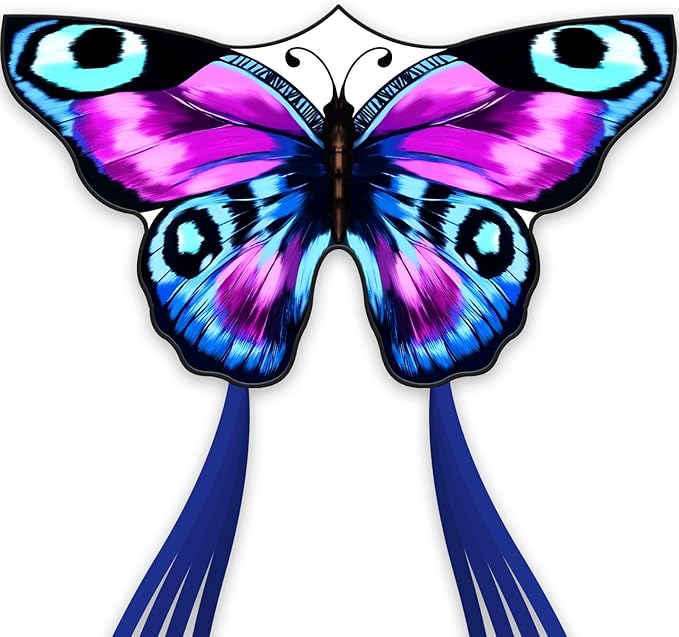 Colorful Butterfly Kite,Easy to Fly Large Outdoor Kite for Kids & Adults, Beach & Park Toys with